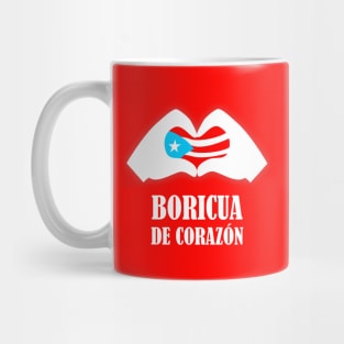 Puerto Rico Flag Heart Hands Boricua de Corazon Mug